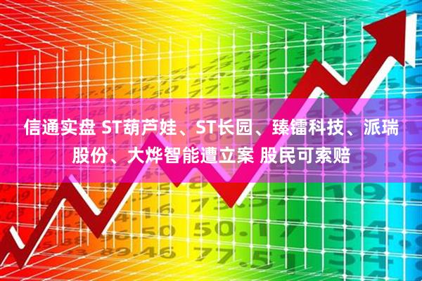 信通实盘 ST葫芦娃、ST长园、臻镭科技、派瑞股份、大烨智能遭立案 股民可索赔